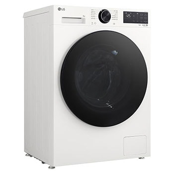 LG Series 3 Front Load Washing Machine overhead with detergent drawer pulled open showing detergent and softener compartments