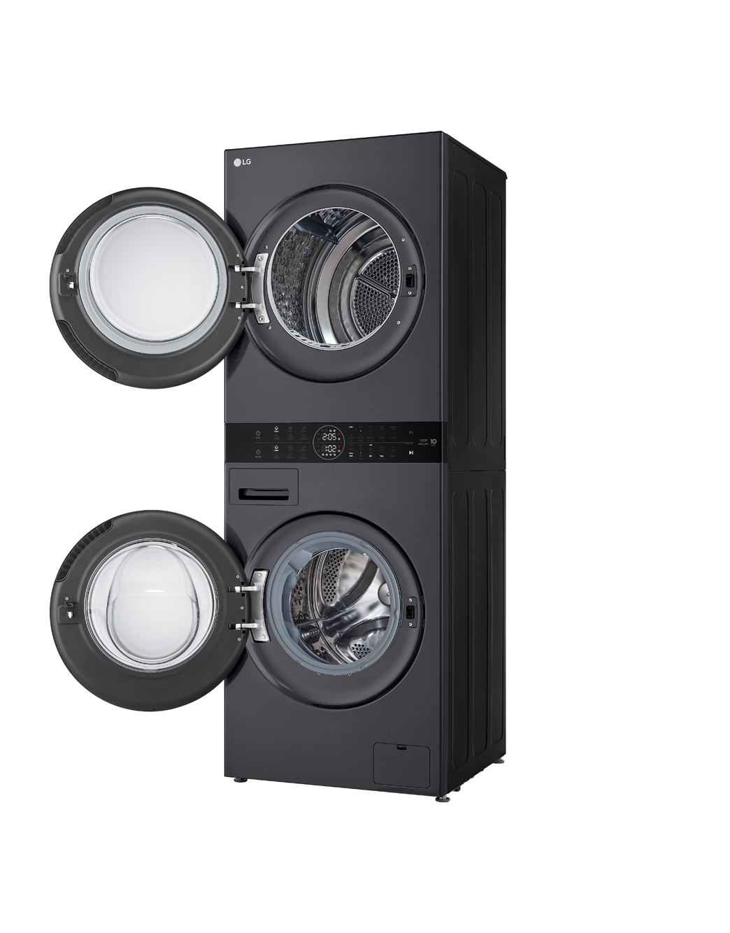 Lg Stack 12/10kg WashTower™ Stacked Washer Dryer Matte Black | LG Australia