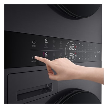 detail of the detergent drawer