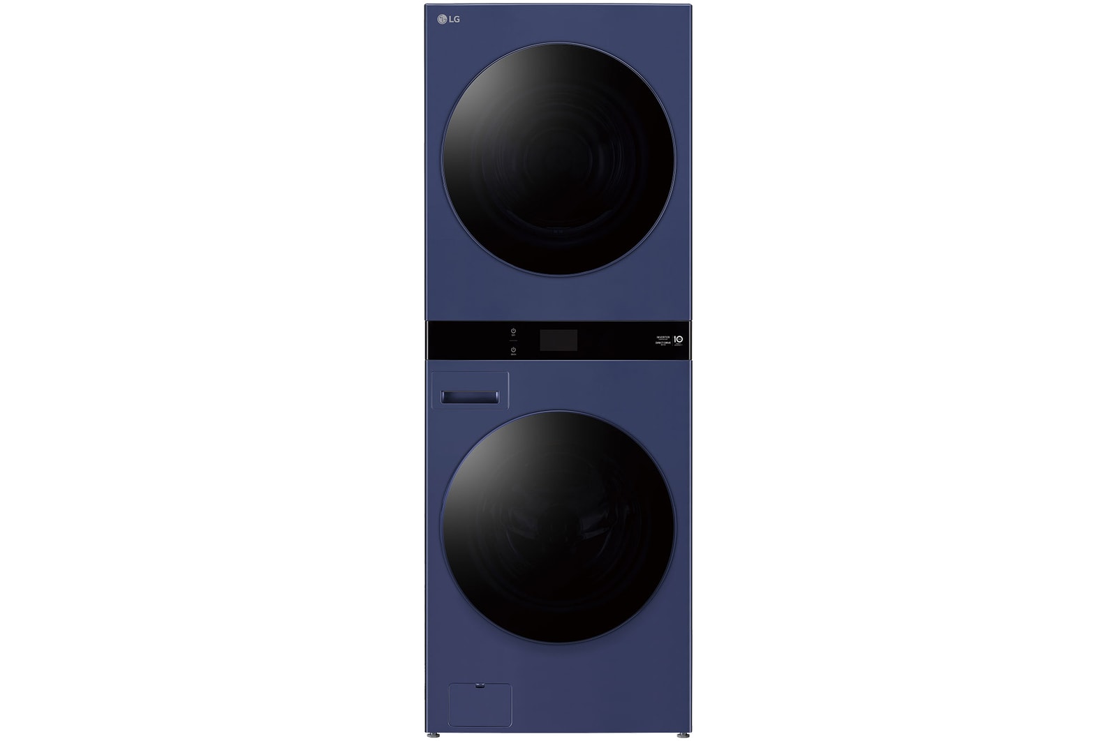 Front view of 19/17kg LG WashTower™ Black Steel - Unit Body, Center Control™, AI DD™ {Sales model code}