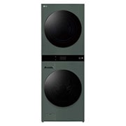 Front view of 19/17kg LG WashTower™ Black Steel - Unit Body, Center Control™, AI DD™ {Sales model code}