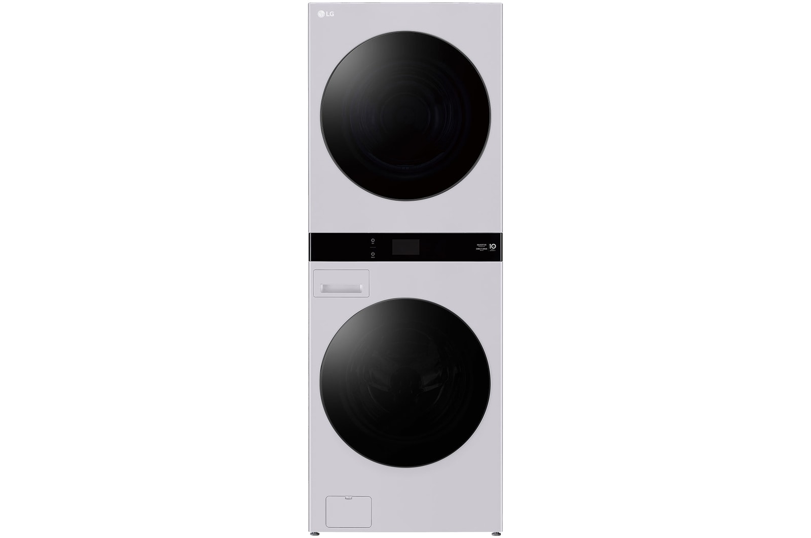 Front View of WWT-1910FG 19/10kg AI WashTower™ Stacked Washer Dryer Matte Grey  WWT-1910MGR.ACGREAP