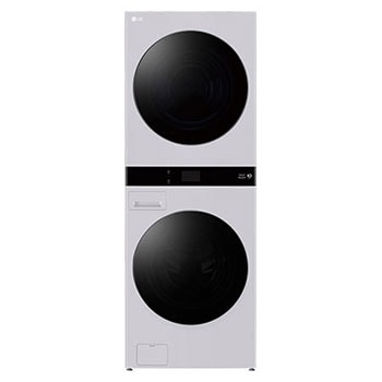 Front View of WWT-1910FG 19/10kg AI WashTower™ Stacked Washer Dryer Matte Grey  WWT-1910MGR.ACGREAP