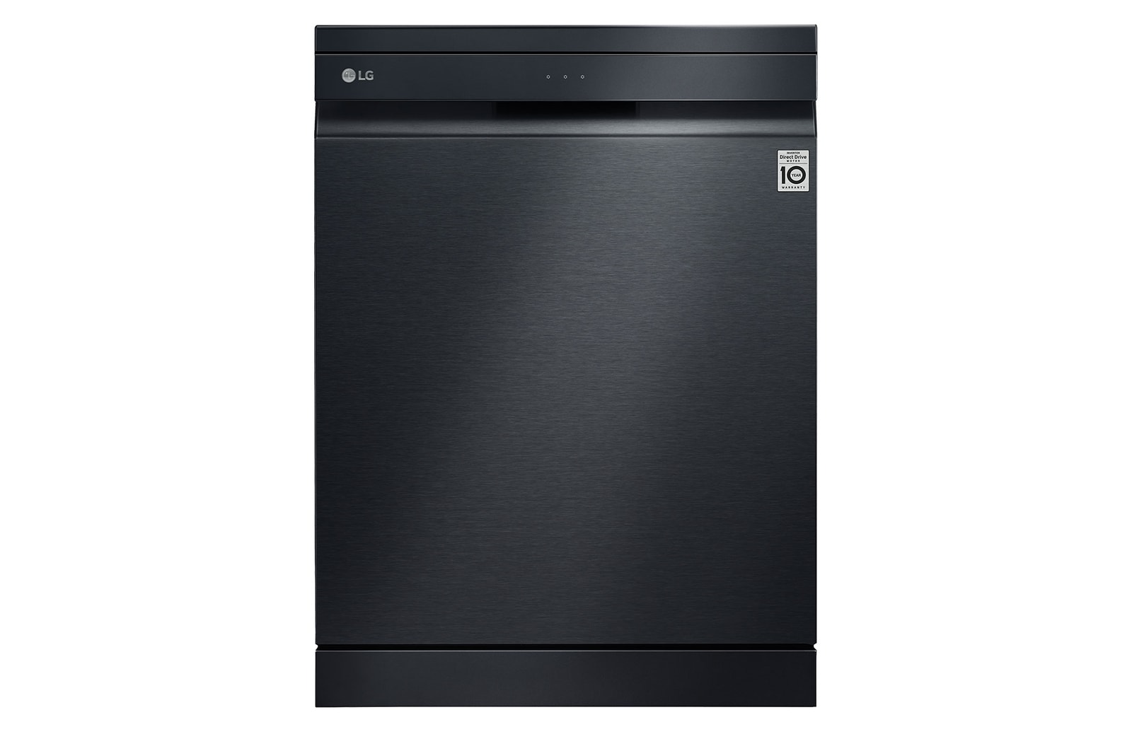 Front view image of a quiet XD3A15MB dishwasher with QuadWash, featuring a 15 place setting capacity.