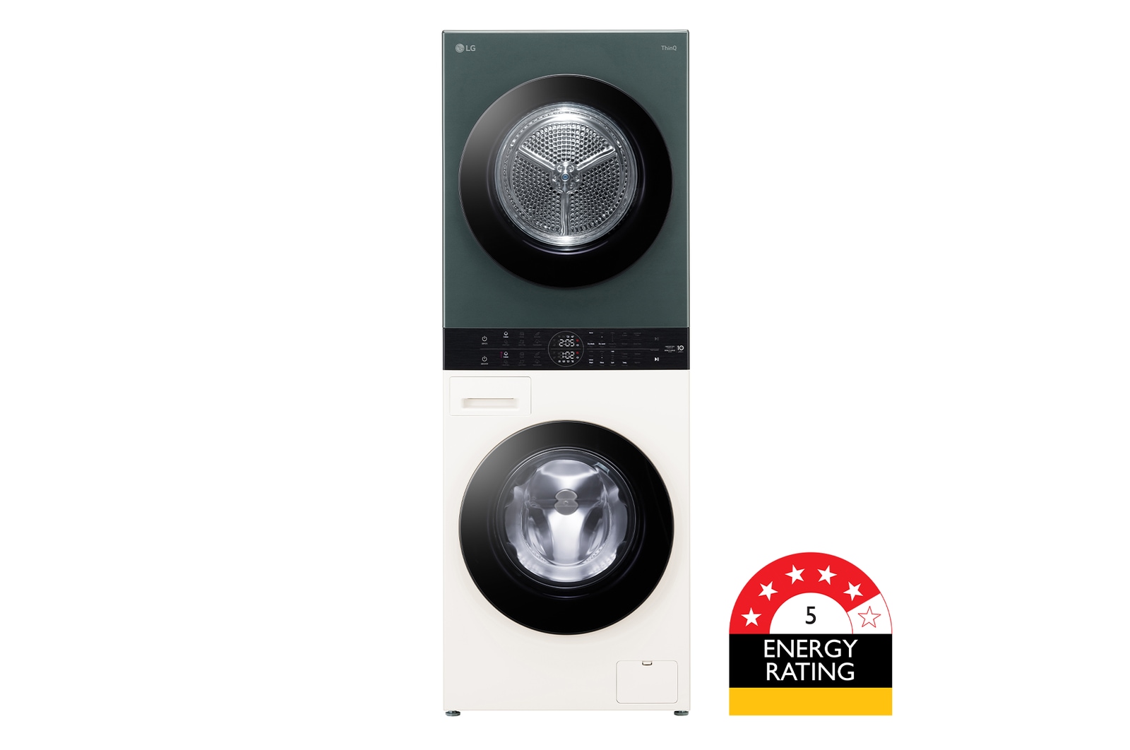 LG 12/9kg WashTower™ Stacked Washer Dryer Green/Beige, WWT-1209FGB