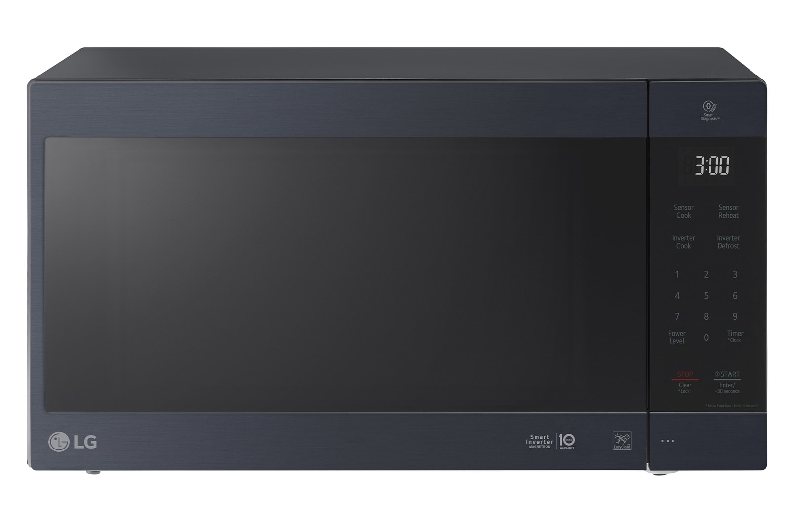 Front view of NeoChef, 56L Smart Inverter Microwave Oven Australia’s Largest Microwave in Matte Black Finish MS5696OMBS