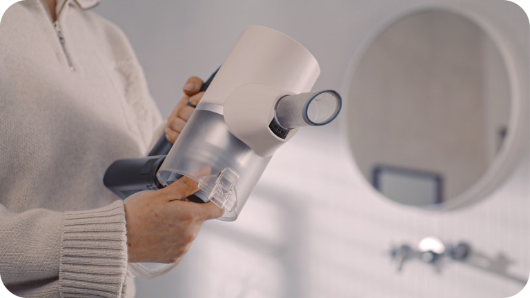 Dust bin, exhaust and micro filters can be easily removed and cleaned.