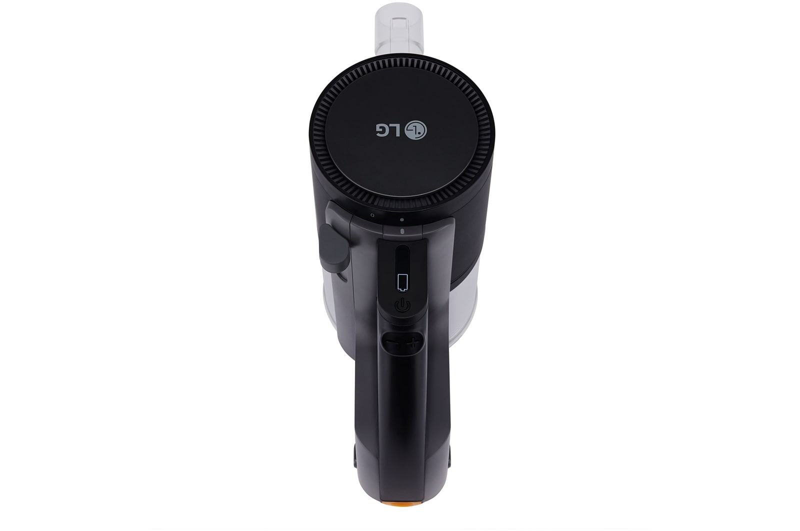 Front and side view dimensions of the LG a9l-raptor vacuum: 112cm height, 26.5cm width, 30.5cm depth