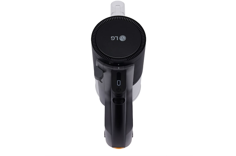 Front and side view dimensions of the LG a9l-raptor vacuum: 112cm height, 26.5cm width, 30.5cm depth