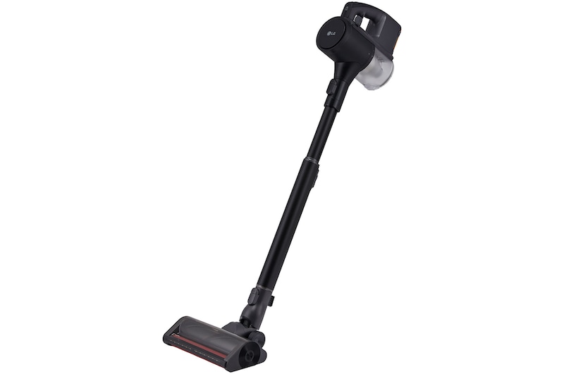 220W suction power. Swirling blue light illustrates up to 220W of powerful suction moving dynamically inside the vacuum.