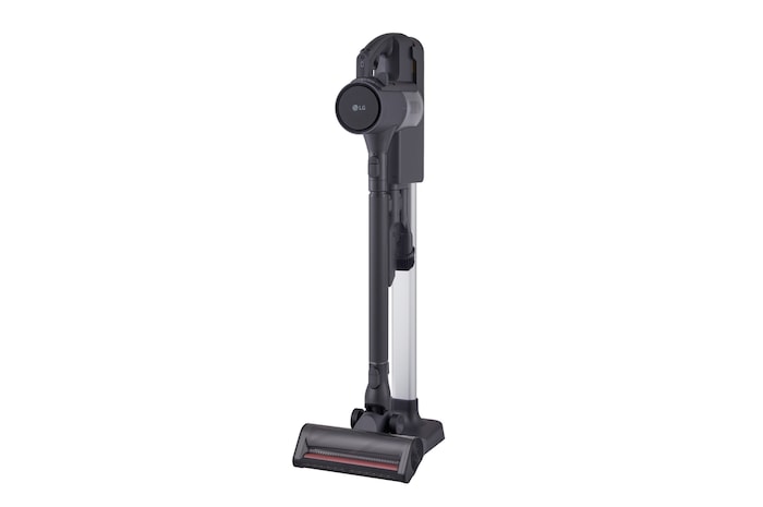 220W suction power. Swirling blue light illustrates up to 220W of powerful suction moving dynamically inside the vacuum.