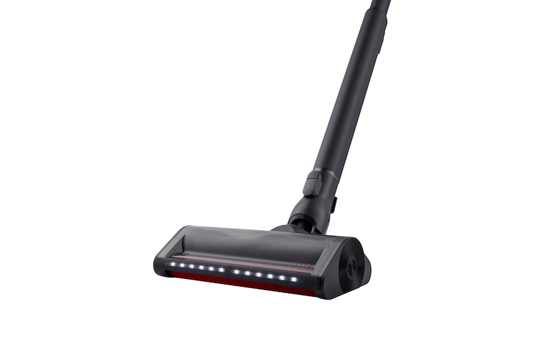 LG a9l-raptor vacuum with included accessories: various nozzles, tools, mop pads, extension hose, and extra battery