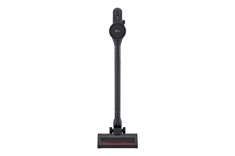 LG a9l-titan vacuum with included accessories: various nozzles, tools, mop pads, extension hose, and extra battery