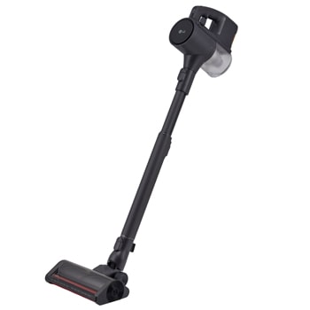 Front and side view dimensions of the LG a9l-titan vacuum: 112cm height, 26.5cm width, 30.5cm depth