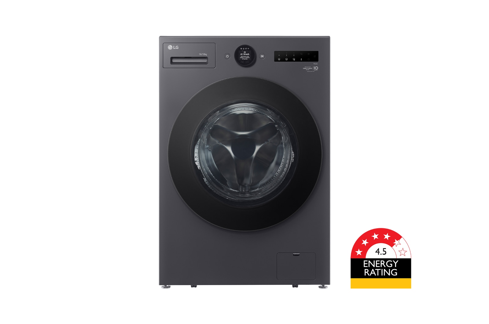 Front view of 16/10kg Series XL Front Load Washer Combo - Graphite Finish, WXLC-1016G