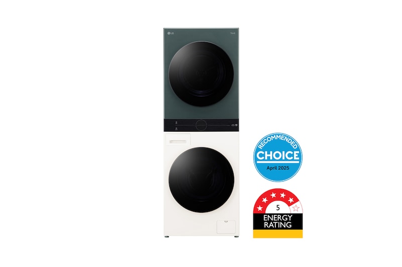 LG 12/9kg WashTower™ Stacked Washer Dryer Green/Beige, WWT-1209FGB