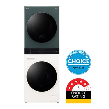 LG 12/9kg WashTower™ Stacked Washer Dryer Green/Beige, WWT-1209FGB