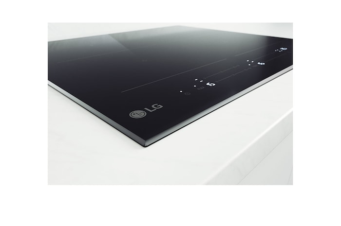 LG 60cm Induction Cooktop, 4 Cook Zones, 2 Flexi, BCI607B4BG