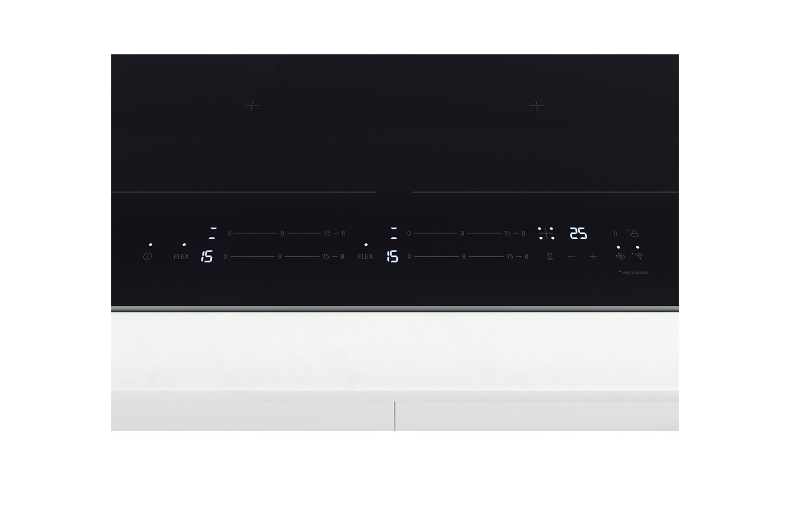LG 60cm Induction Cooktop, 4 Cook Zones, 2 Flexi, BCI607B4BG