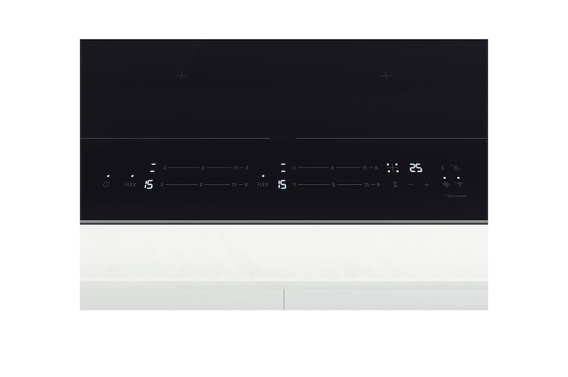 LG 60cm Induction Cooktop, 4 Cook Zones, 2 Flexi, BCI607B4BG