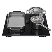 LG 60cm Induction Cooktop, 4 Cook Zones, 2 Flexi, BCI607B4BG