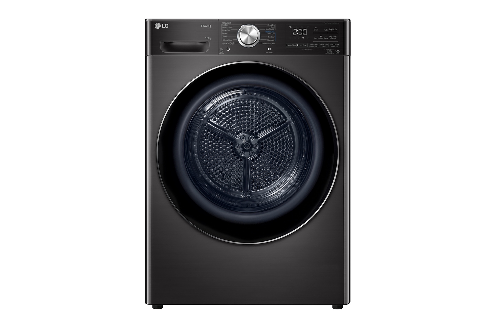 Lg 10kg front load washing machine with 9kg heat pump dryer top