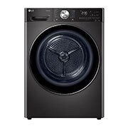 Front view of 10kg Series 10 Heat Pump Dryer Black Steel DVH10-10B