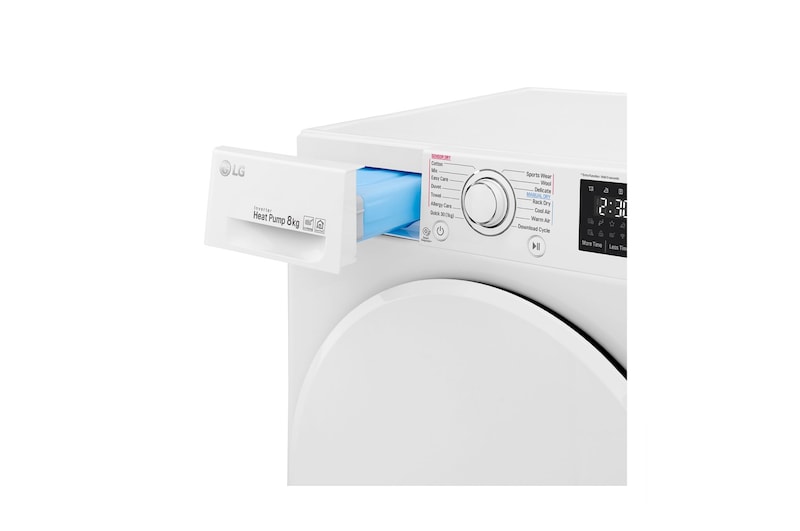 LG 8kg Heat Pump Dryer with Inverter Control, DVH4-08W