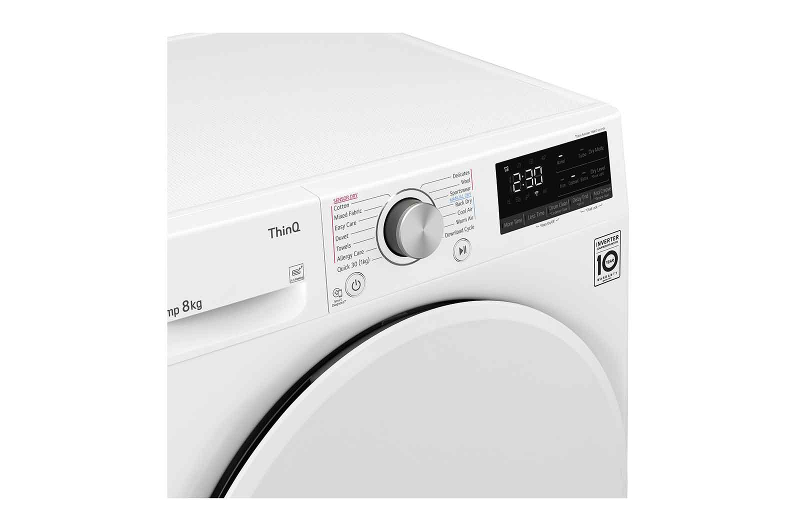 LG 8kg Heat Pump Dryer with Inverter Control , DVH45-08W