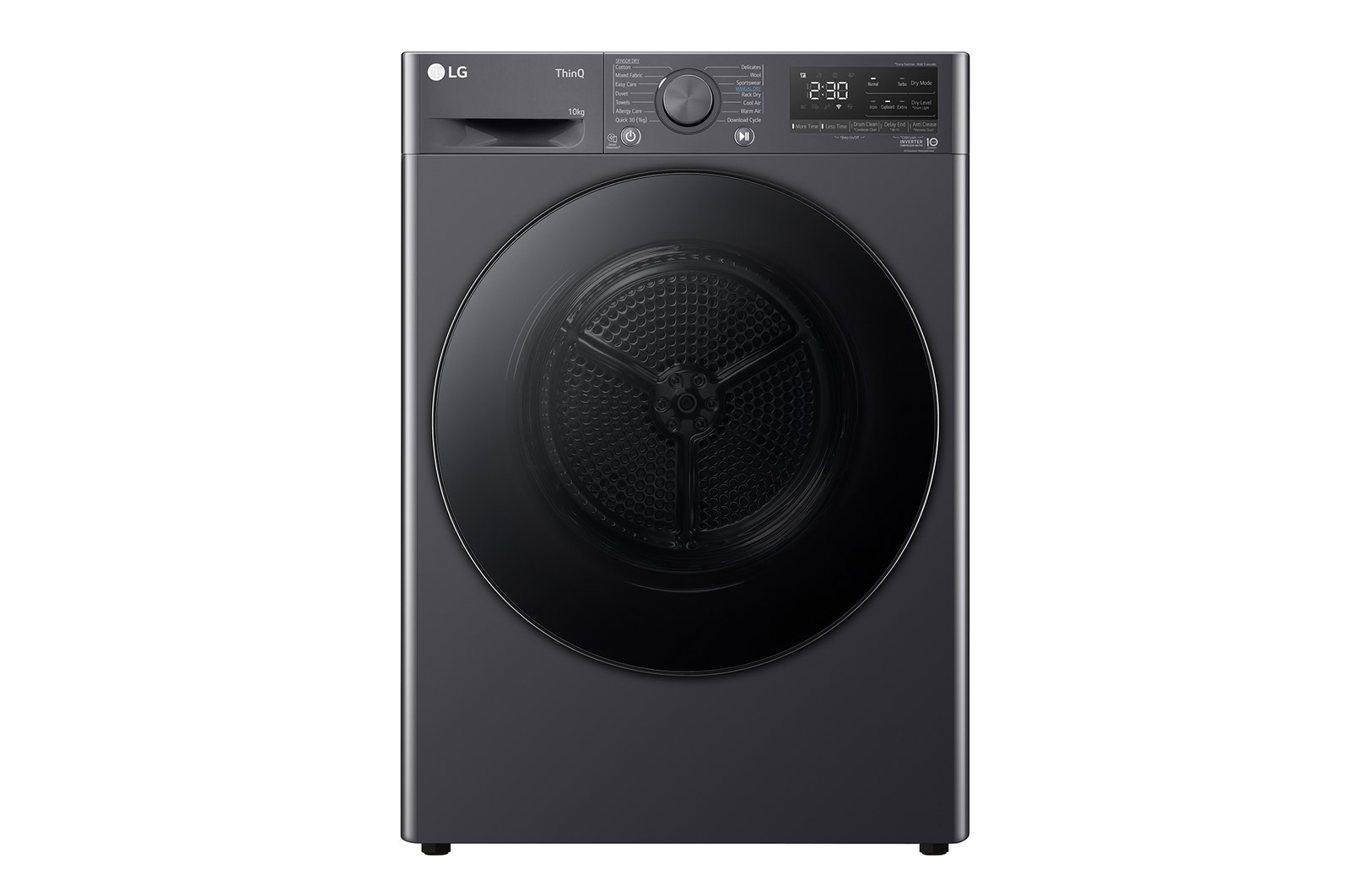 Front view of 10kg Series 5 Heat Pump Dryer Grey - DVH5-10G
