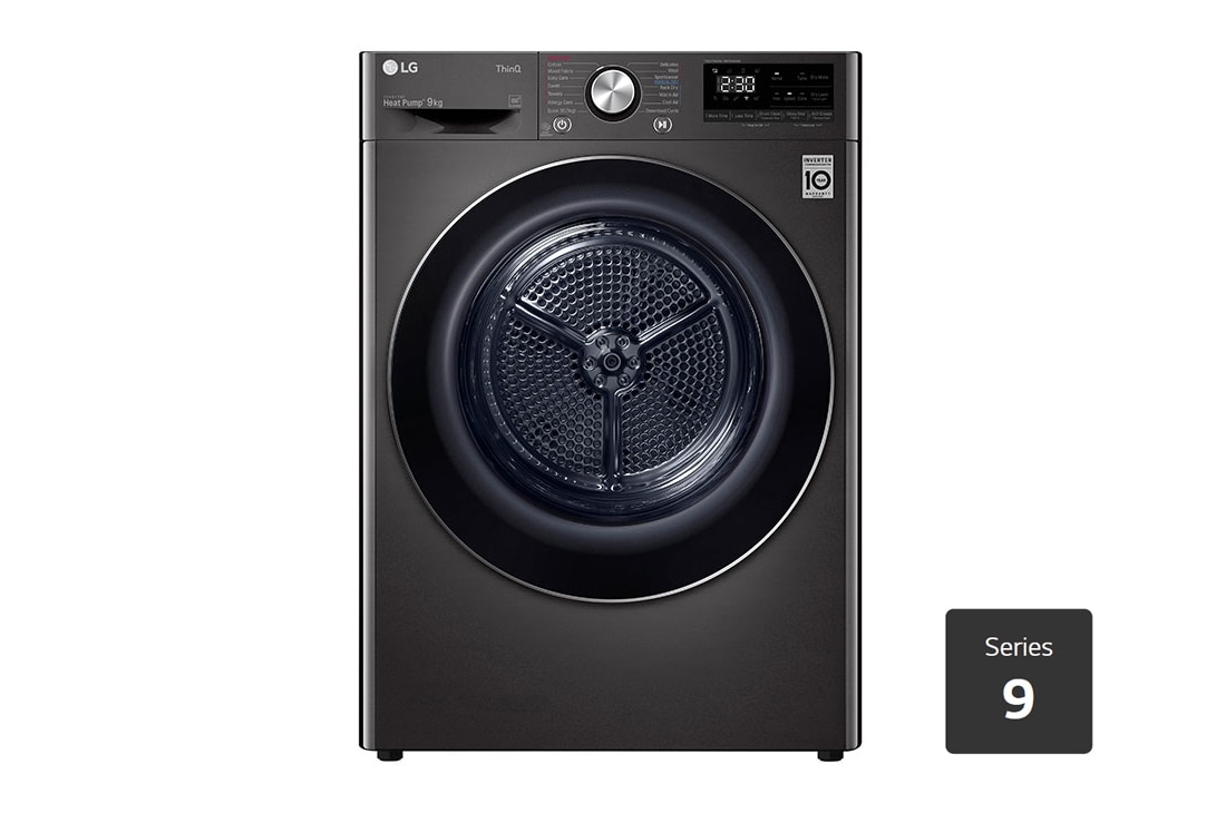 LG 9kg Series 9 Heat Pump Dryer - 9 Star, DVH9-09B