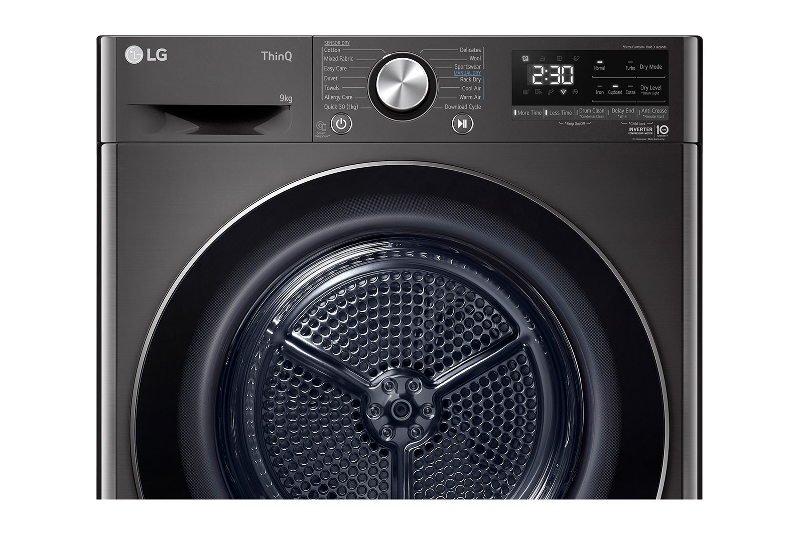 LG 9kg Series 9 Heat Pump Dryer - 9 Star, DVH9-09B