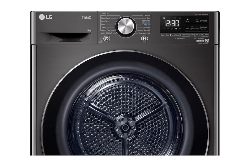 LG 9kg Series 9 Heat Pump Dryer - 9 Star, DVH9-09B