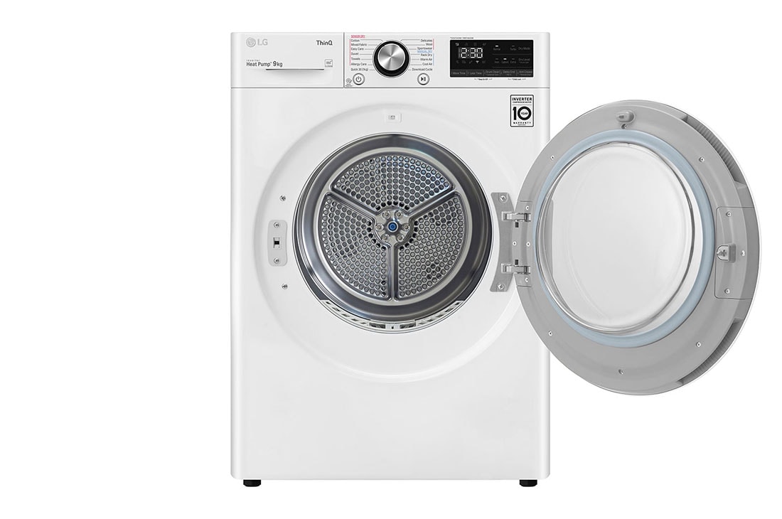 LG 9kg Series 9 Heat Pump Dryer - 9 Star, DVH9-09W