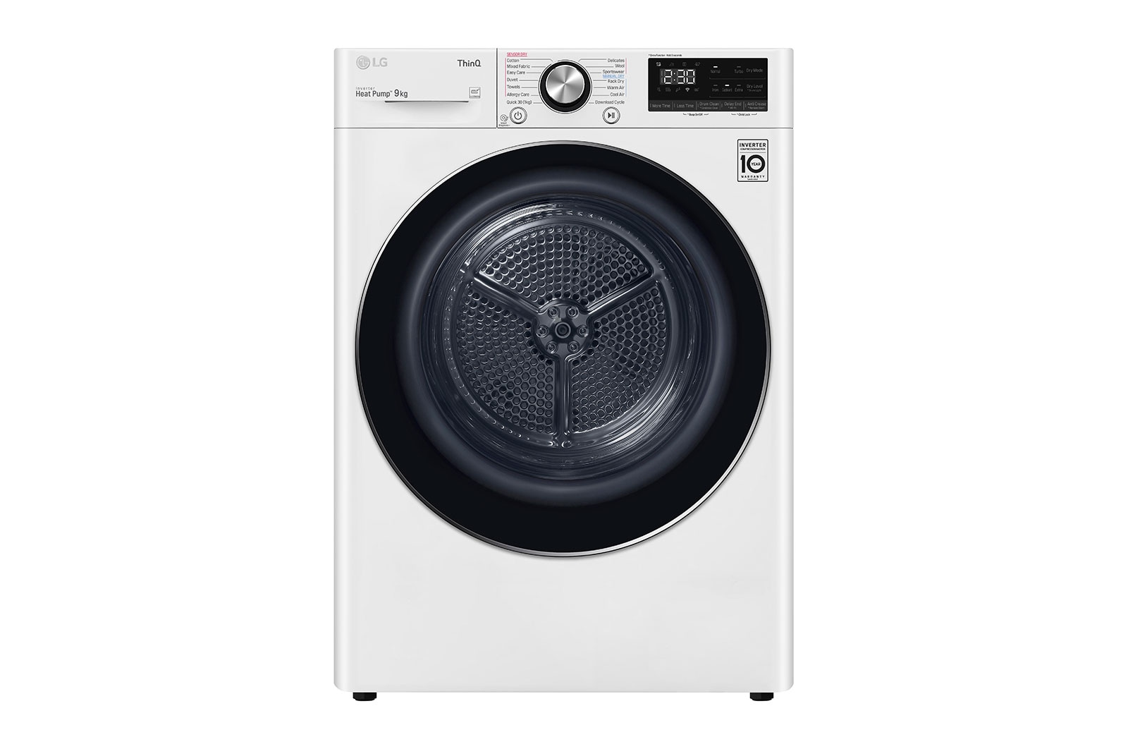 LG 9kg Series 9 Heat Pump Dryer - 9 Star, DVH9-09W