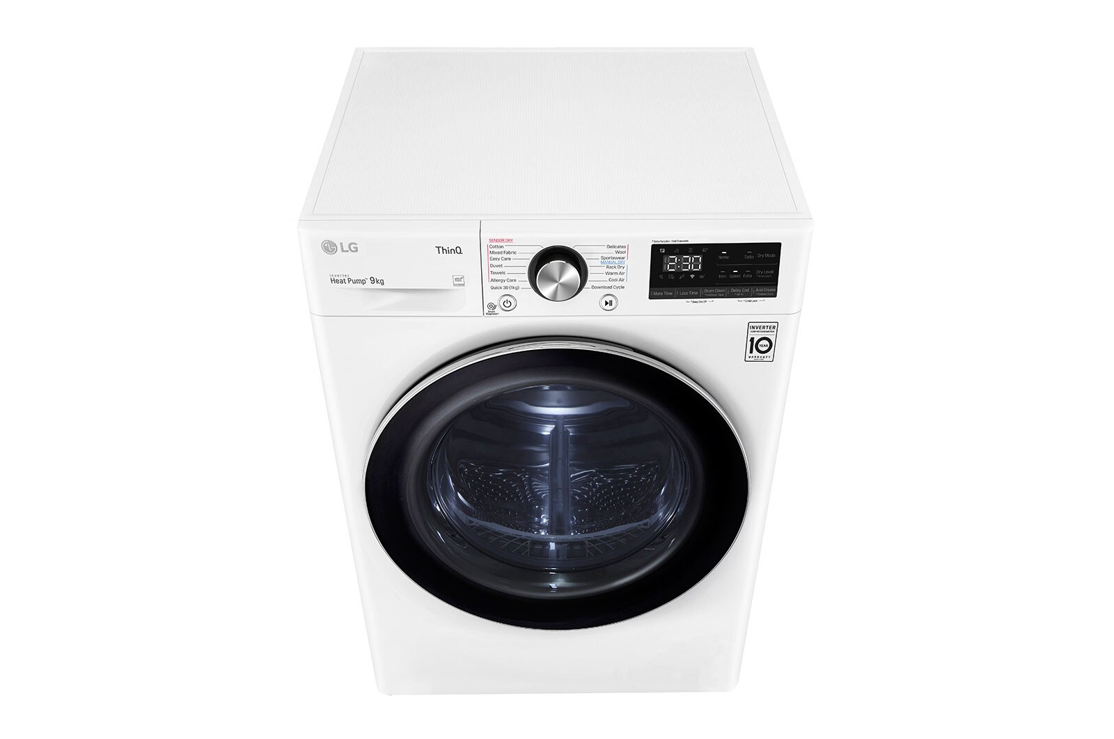 LG 9kg Series 9 Heat Pump Dryer - 9 Star, DVH9-09W
