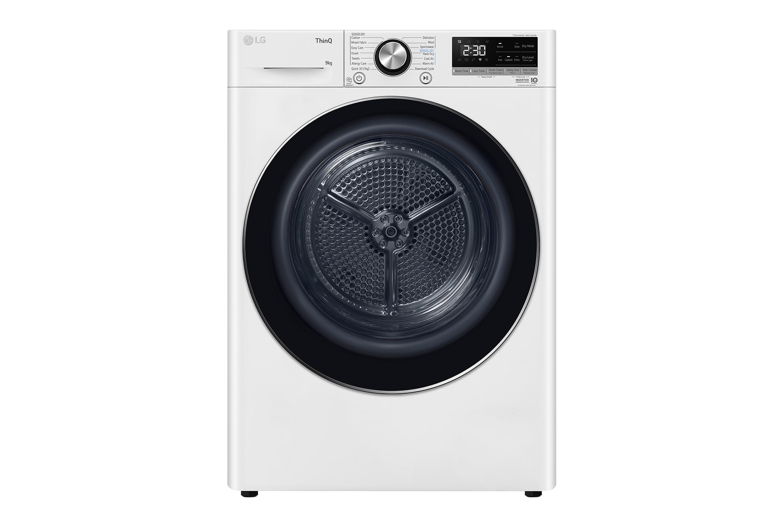LG 9kg Series 9 Heat Pump Dryer - 9 Star, DVH9-09W