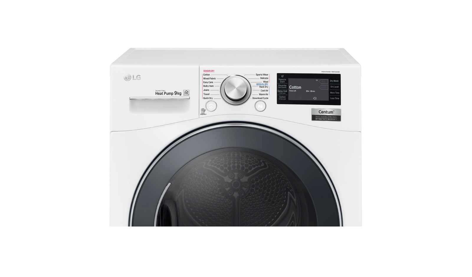 LG 9kg Centum™ Heat Pump Dryer with  Inverter Control, TD-H901MW