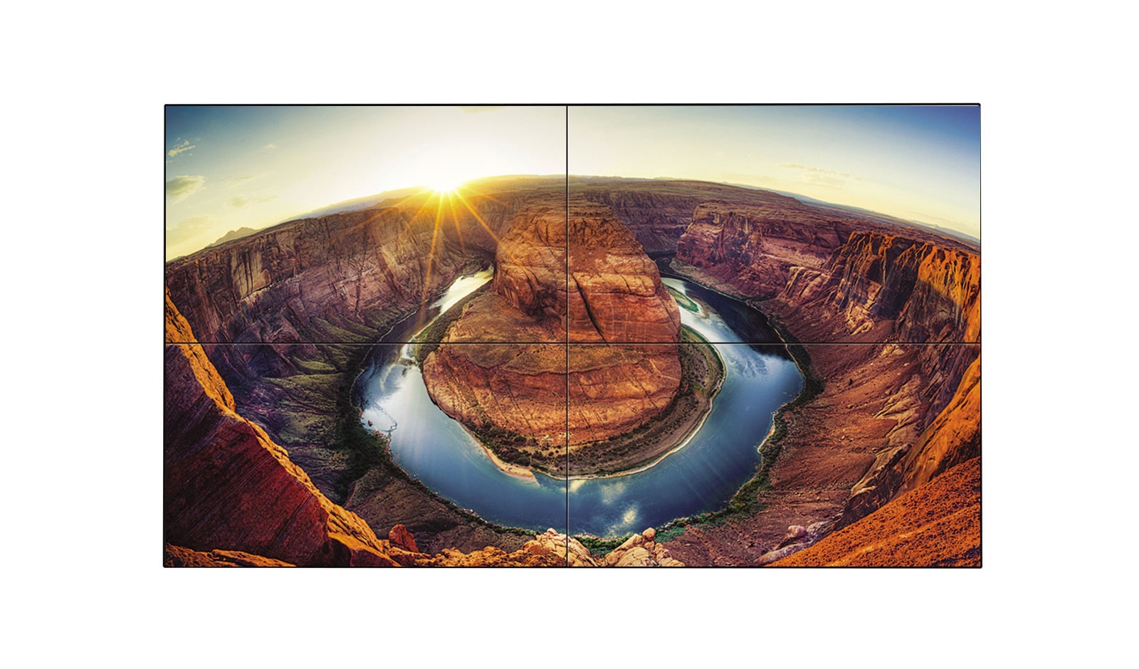 Front view of 49&#34; 500 nits  FHD  0.9mm Even Bezel Video Wall 49VM5C-A