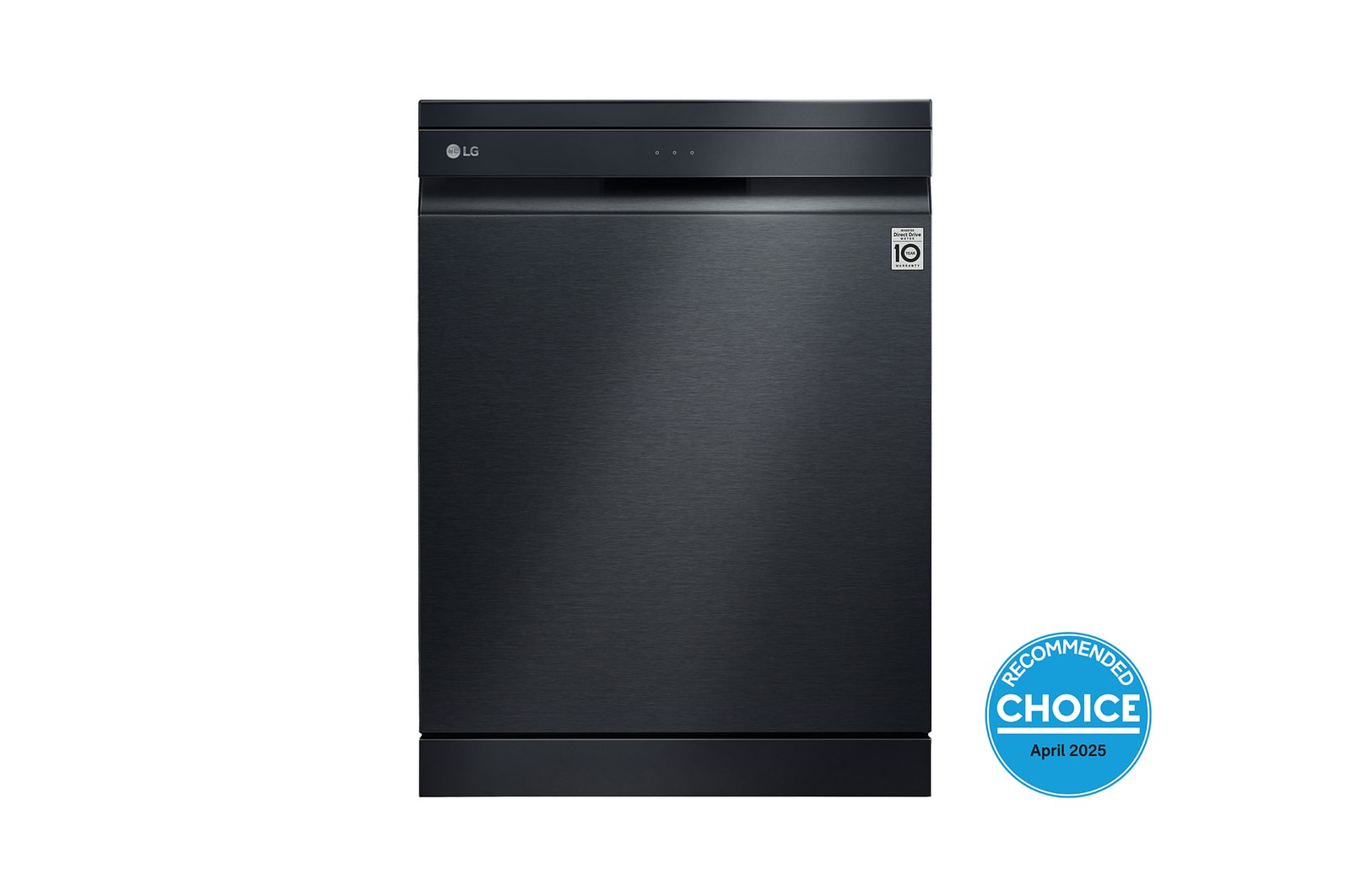 Front view image of a quiet XD3A15MB dishwasher with QuadWash, featuring a 15 place setting capacity.