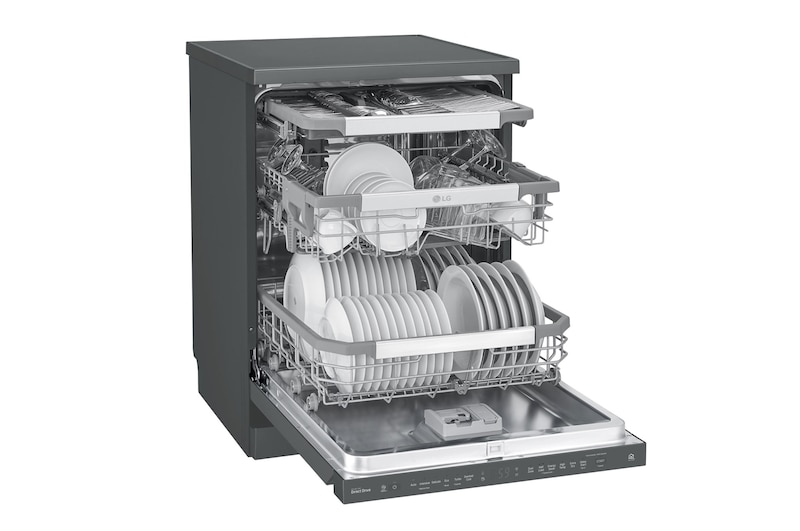 LG 15 Place QuadWash<sup>®</sup> Dishwasher - Freestanding, XD3A15MB
