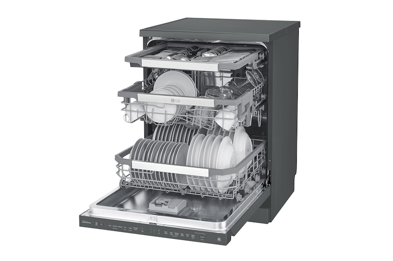 LG 15 Place QuadWash<sup>®</sup> Dishwasher - Freestanding, XD3A15MB