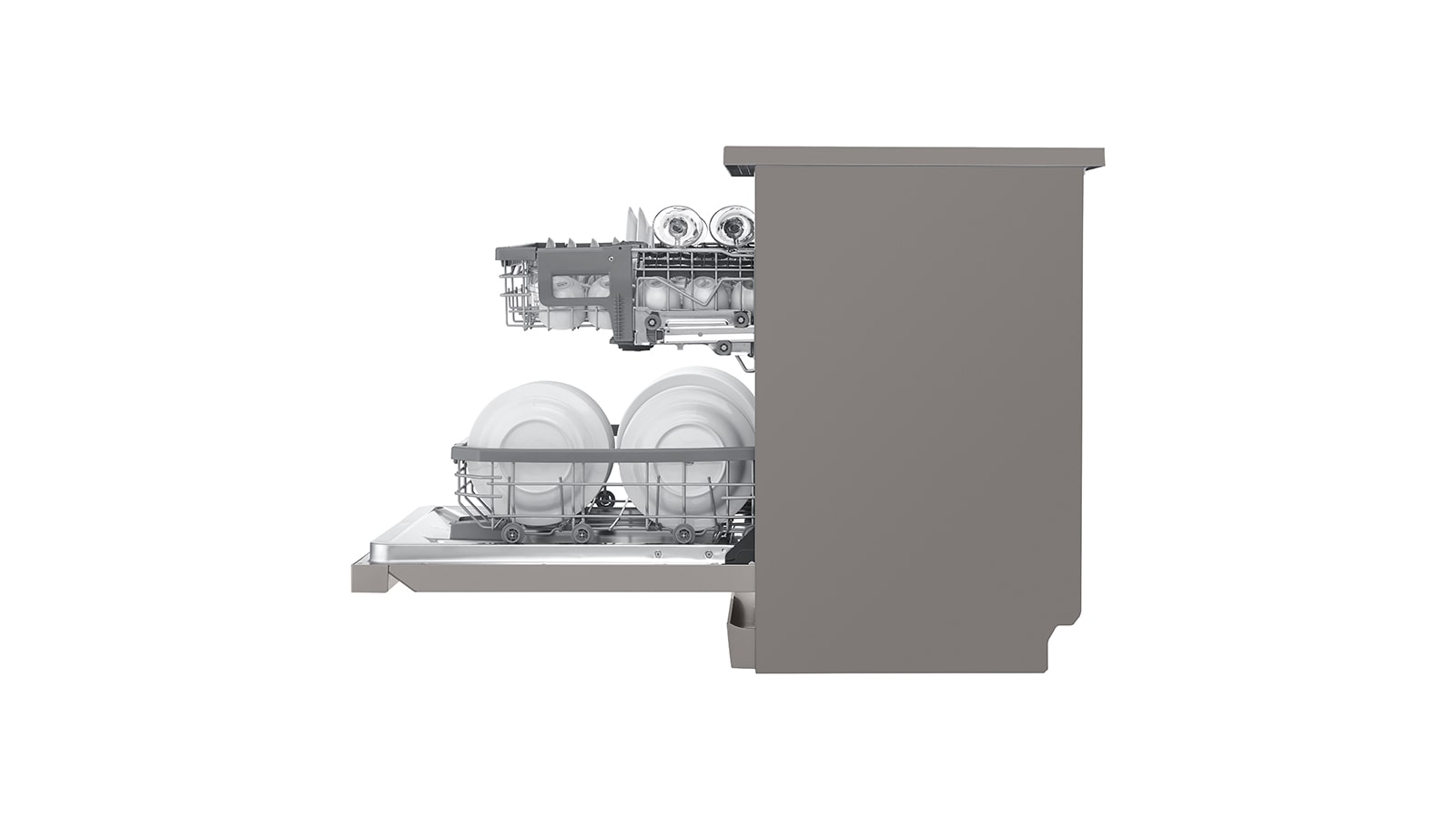 LG 14 Place QuadWash® Dishwasher in Platinum Steel Finish, XD4B14PS