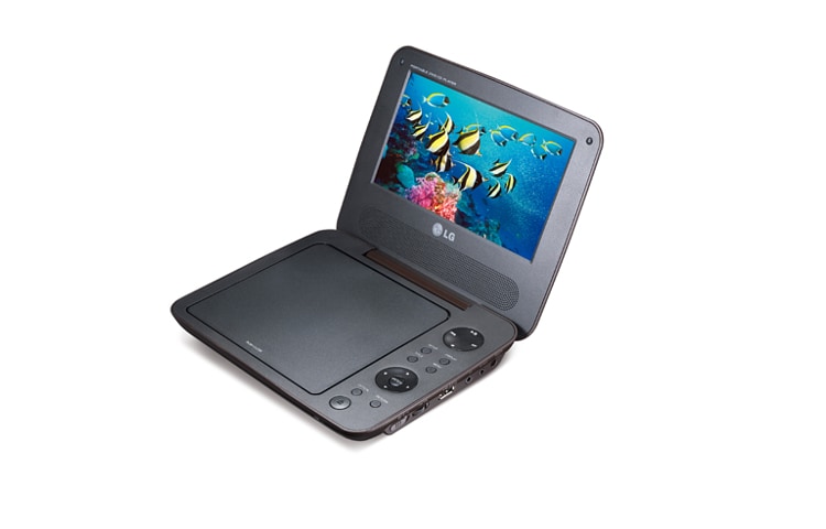 Front view of Portable DVD Player with 7&#34; Wide Screen DP650