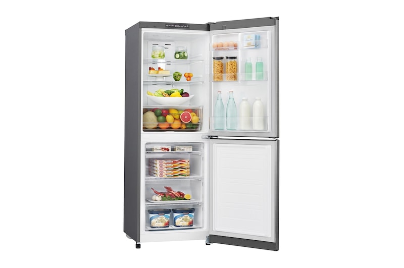 LG 310L Anti-fingerprint Shiny Steel Bottom Mount Fridge, GB-310RPL