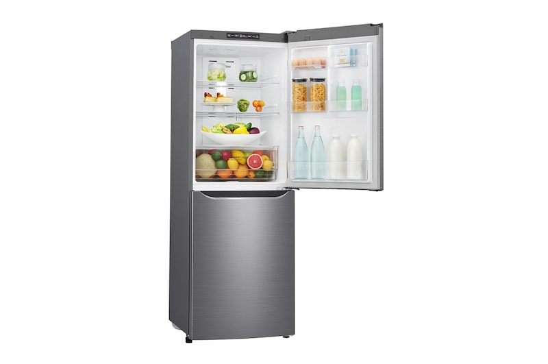 LG 310L Anti-fingerprint Shiny Steel Bottom Mount Fridge, GB-310RPL