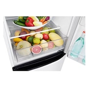 LG 310L Anti-fingerprint White Bottom Mount Fridge, GB-310RWL
