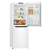 LG 310L Anti-fingerprint White Bottom Mount Fridge, GB-310RWL