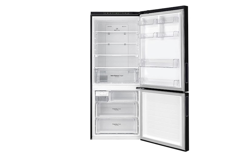 LG 450L Bottom Mount Fridge With 4½ Star Energy Rating, Black Finish, GB-450UBLX