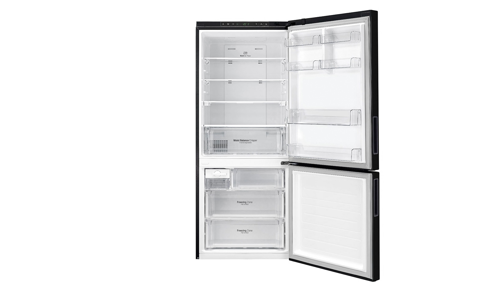 LG 450L Bottom Mount Fridge With 4½ Star Energy Rating, Black Finish, GB-450UBLX